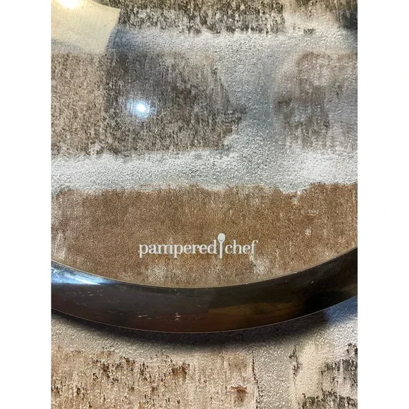 Pampered Chef 10.5 Inch Tempered Glass Replacement Lid Stainless Steel Rim Handl - Picture 2 of 4